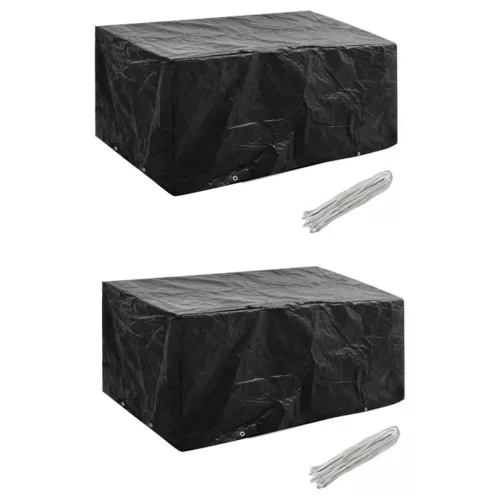 2 db 4 személyes polyrattan szett huzat 8 lyukkal 180 x 140 cm