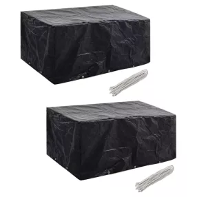   2 db 6 személyes polyrattan szett huzat 10 lyukkal 240 x 140 cm