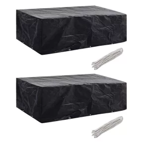   2 db 8 személyes polyrattan szett huzat 10 lyukkal 300 x 140 cm