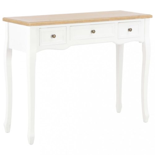 280044  Dressing Console Table with 3 Drawers White