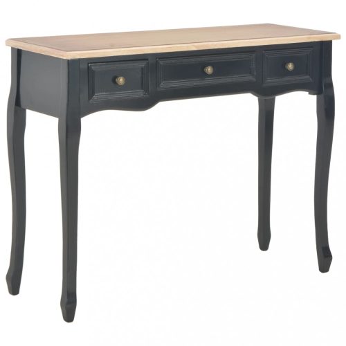 280046  Dressing Console Table with 3 Drawers Black