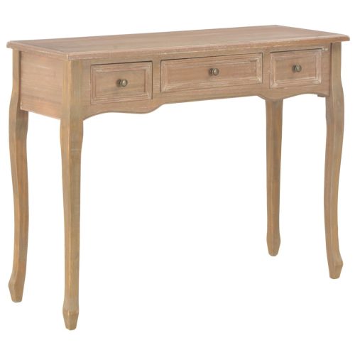 280047  Dressing Console Table with 3 Drawers Brown