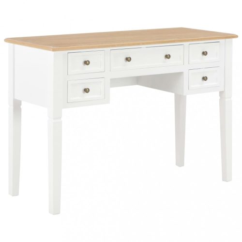 Fehér fa íróasztal 109,5 x 45 x 77,5 cm