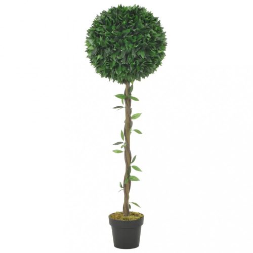 zöld, cserepes műbabérfa 130 cm
