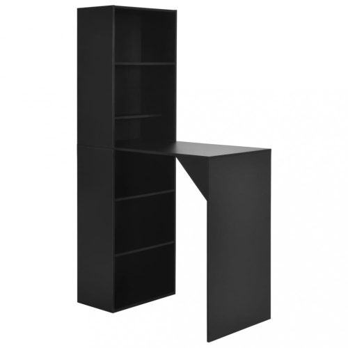 fekete bárasztal szekrénnyel 115 x 59 x 200 cm