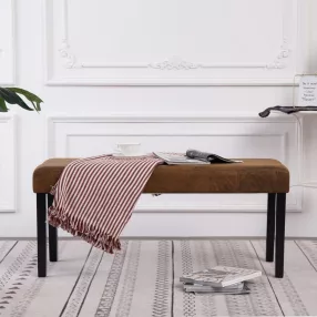 barna művelúr pad 106 cm