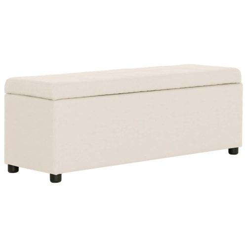 krémszínű poliészter pad tárolórekesszel 116 cm