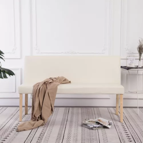krémszínű műbőr pad 139,5 cm