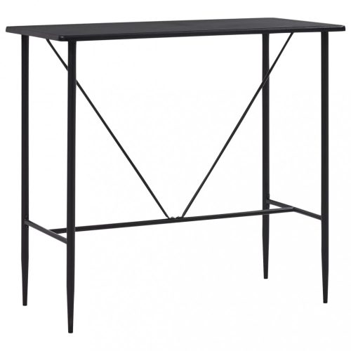 Fekete MDF bárasztal 120 x 60 x 110 cm