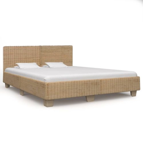 kézzel font valódi rattan ágykeret 180 x 200 cm