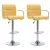 vidaXL 2 db sárga szövet bárszék