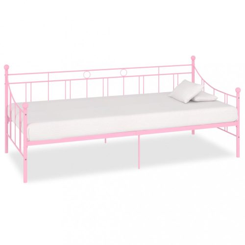 Rózsaszín fém kanapéágy-keret 90 x 200 cm