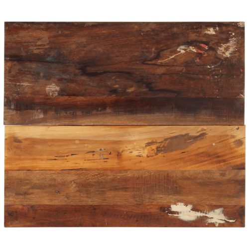 négyszögű tömör újrahasznosított fa asztallap 60x70 cm 15-16 mm