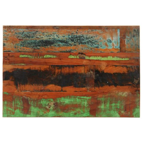 négyszögű tömör újrahasznosított fa asztallap 60x90 cm 15-16 mm