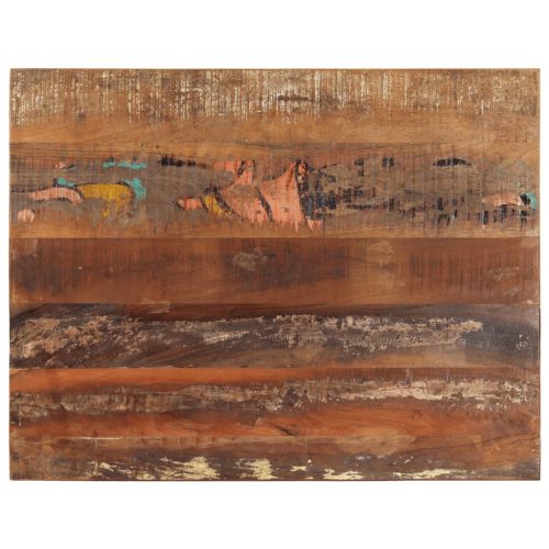 négyszögű tömör újrahasznosított fa asztallap 70x90 cm 15-16 mm