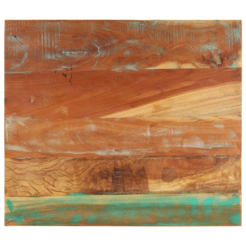 négyszögű tömör újrahasznosított fa asztallap 70x80 cm 25-27 mm