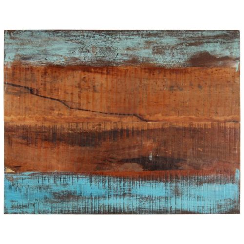 négyszögű tömör újrahasznosított fa asztallap 70x90 cm 25-27 mm