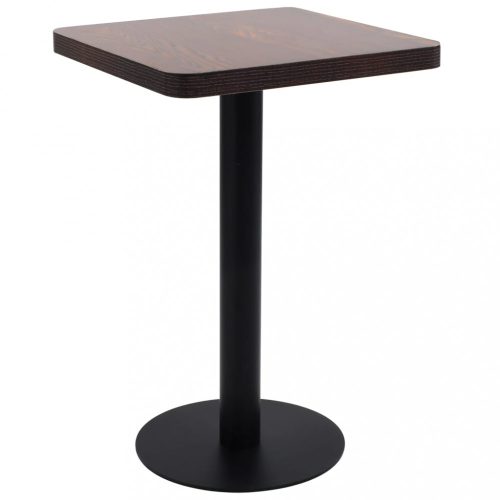 vidaXL sötétbarna MDF bisztróasztal 50 x 50 cm