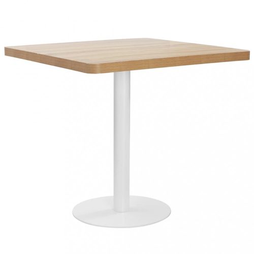 Világosbarna MDF bisztróasztal 80 x 80 cm