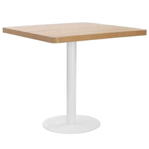 világosbarna MDF bisztróasztal 80 x 80 cm