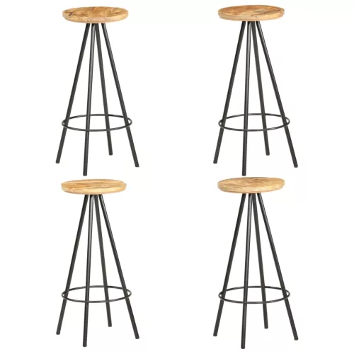 vidaXL 4 db nyers mangófa bárszék