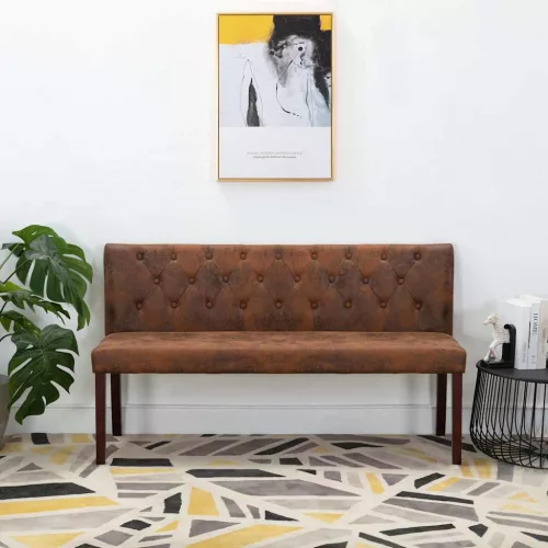 barna művelúr pad 148,5 cm