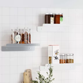 3 db ezüstszínű rozsdamentes acél fali polc