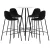 5 részes fekete szövet bárszett