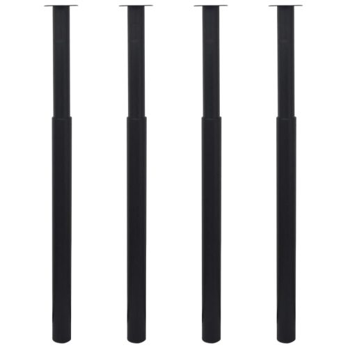 4 db fekete teleszkópos asztalláb 710 mm - 1100 mm