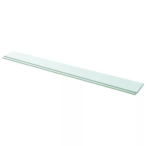2 db átlátszó üveg paneles polc 110 x 12 cm