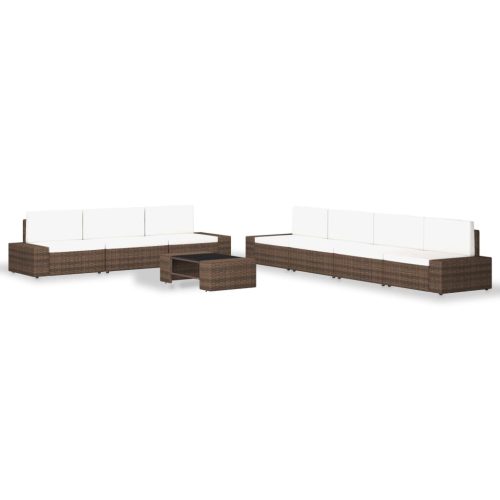 8 részes barna polyrattan kerti ülőgarnitúra