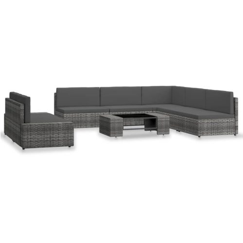 7 részes szürke polyrattan kerti ülőgarnitúra
