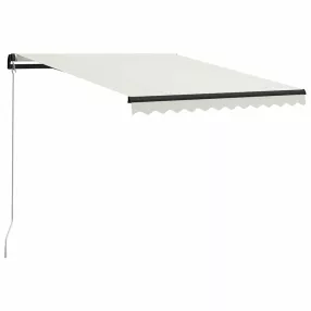   vidaXL krémszínű kézzel kihúzható napellenző 300 x 250 cm 