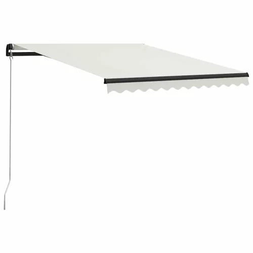 vidaXL krémszínű kézzel kihúzható napellenző 300 x 250 cm 
