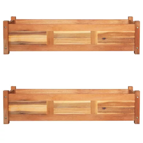 2 db akácfa kerti magaságyás 100 x 30 x 25 cm