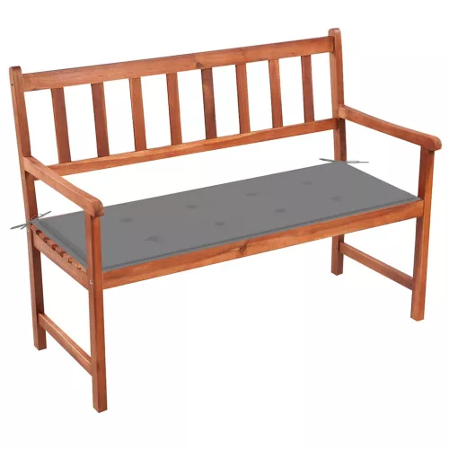 Tömör akácfa kerti pad párnával 120 cm