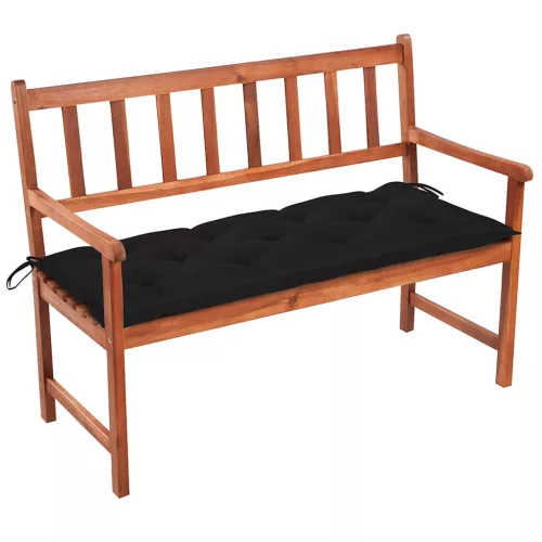 Tömör akácfa kerti pad párnával 120 cm