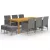 11 részes szürke kerti étkezőgarnitúra