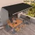 vidaXL antracitszürke kézi napellenző 600 x 350 cm