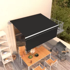   antracitszürke automata kihúzható napellenző redőnnyel 3x2,5 m