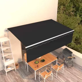   vidaXL antracitszürke automata redőnyös napellenző 5 x 3 m