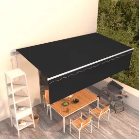   vidaXL antracitszürke automata redőnyös napellenző 6 x 3 m