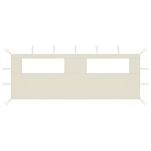 krémszínű ablakos pavilonfal 6 x 2 m