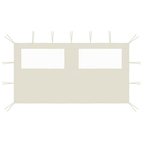 krémszínű ablakos pavilonfal 4 x 2 m