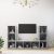 3 db betonszürke szerelt fa TV-szekrény 107 x 35 x 37 cm