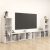 4 db fehér szerelt fa TV-szekrény 107 x 35 x 37 cm