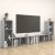 4 db betonszürke szerelt fa TV-szekrény 107 x 35 x 37 cm