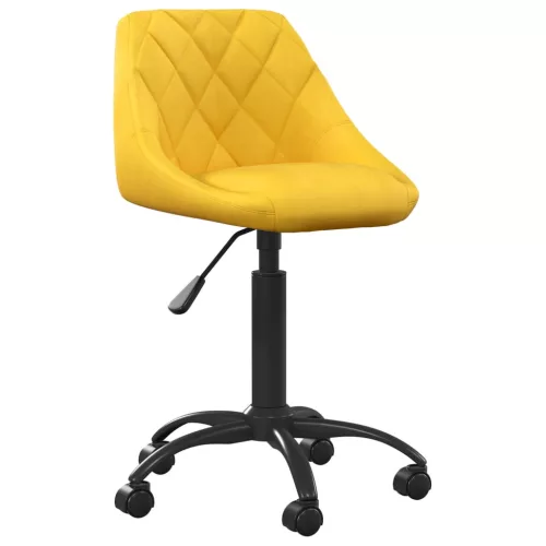 vidaXL mustársárga bársony irodaszék
