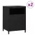 vidaXL 2 db fekete acél éjjeliszekrény 35 x 35 x 51 cm
