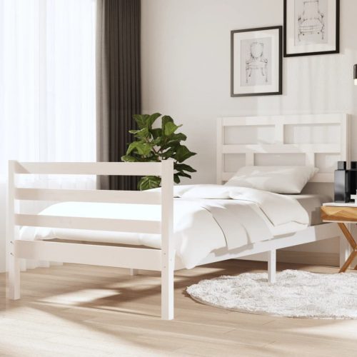 fehér tömör fa ágykeret 90 x 190 cm (3FT Single)